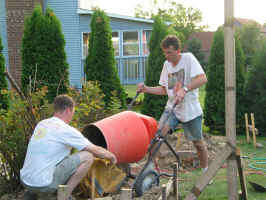 Pouring Footings