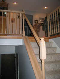Installed upper railing