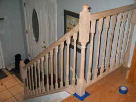 Completed railing- pre-finishing