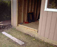Patio Block Foundation for Shed Ramp