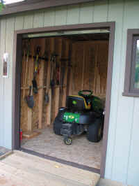 Finished Shed -- Door Open